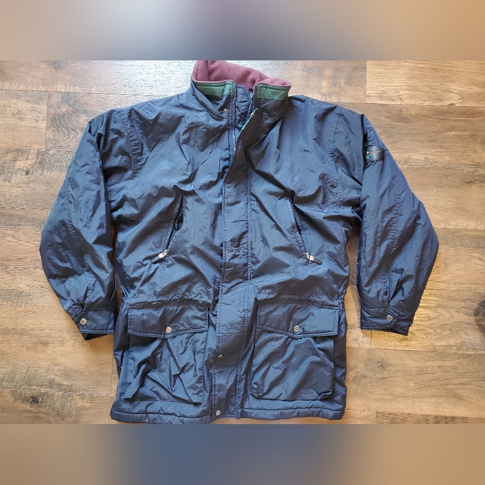 Greg Norman Collection warm navy blue  windbreaker Jacket Size Large